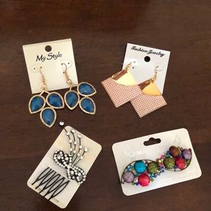🆕Bundle🔥Fashion Hair and errings accessories
